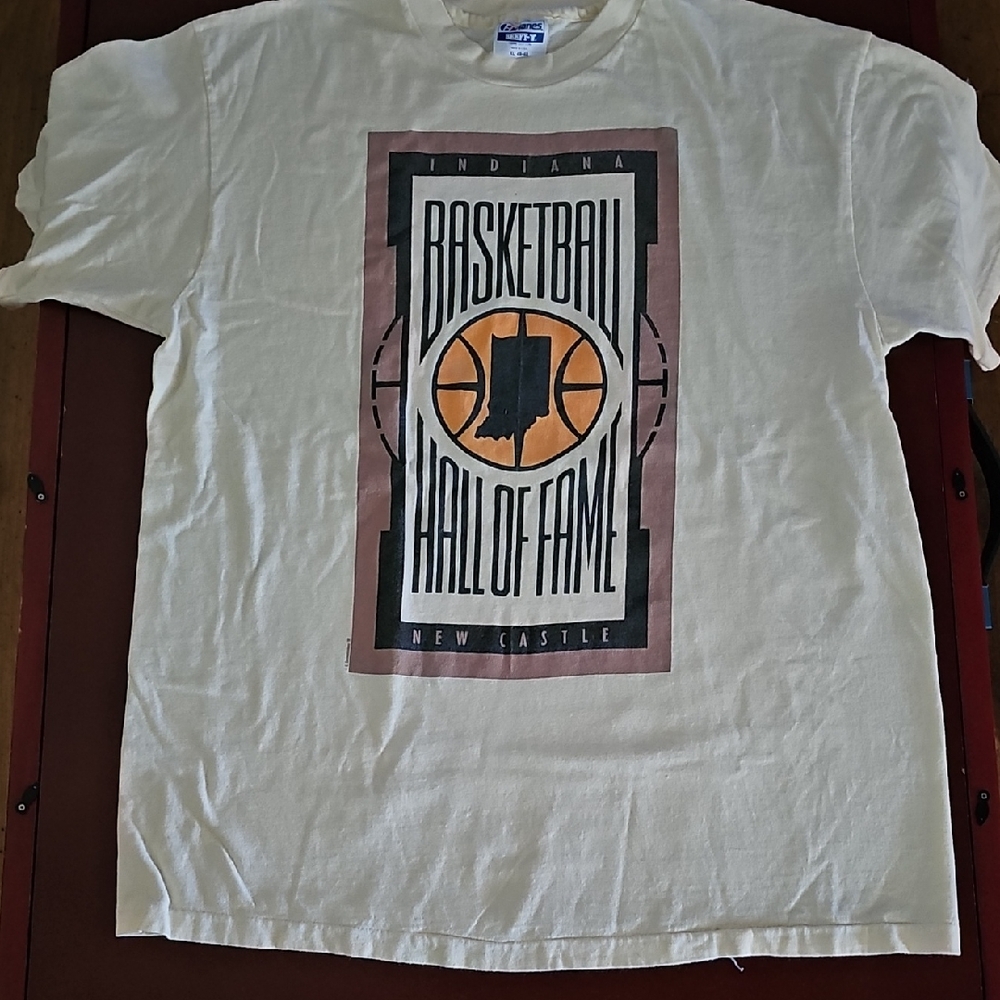 Hanes Cream Indiana Basketball Hall of Fame Tee